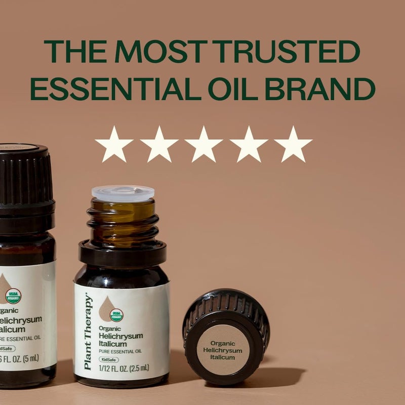 Plant Therapy Organic Helichrysum Italicum Essential Oil for Skin 100% Pure, USDA Certified Organic, Undiluted, Natural Aromatherapy for Diffusion, Therapeutic Grade 2.5 mL (1/12 oz) - Image 3